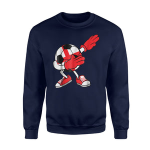 Dabbing Soccer Ball England Jersey - English Football  Sweatshirt