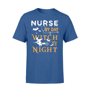 Funny Nurse By Day Witch By Night Halloween  T-Shirt