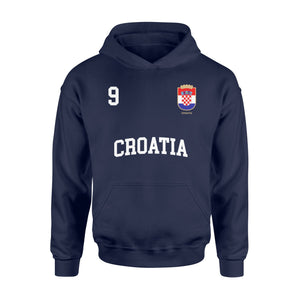 Croatia 9 Croatian Flag Soccer Team Football Hoodie