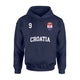 Croatia 9 Croatian Flag Soccer Team Football Hoodie