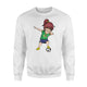 Dabbing Soccer Girl Brazil Jersey - Brazilian Football Sweatshirt