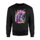 Colorful Rainbow Rave Festival Horse Head Sweatshirt