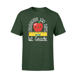 Happy 100th 100 Days Of 1st First Grade Apple Ruler T-Shirt