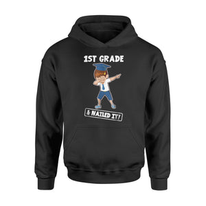 Happy Last Day Of 1st Grade And Nailed It Boy Dabbing  Hoodie