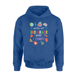Kids Watch Out 3rd Grade Here I Come  Kinder Gifts Cute Hoodie