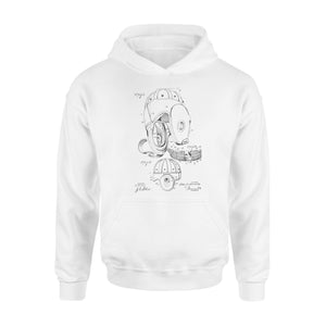 Football Helmet Vintage Patent Drawing Funny Novelty Hoodie