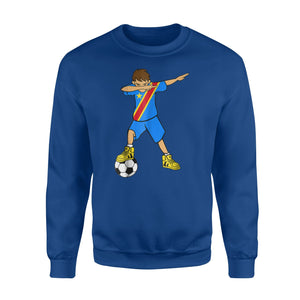 Dabbing Soccer Boy  Congo Congoleses Football Sweatshirt