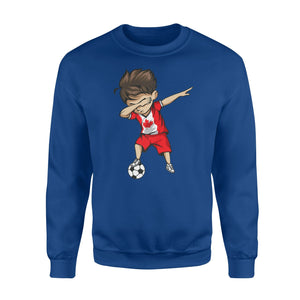 Dabbing Soccer Boy Canada Jersey  - Canadian Football Sweatshirt