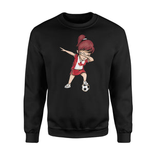 Dabbing Soccer Girl Canada Jersey - Canadian Football Sweatshirt