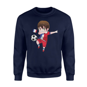 Dabbing Soccer Boy France Football  French Gift Sweatshirt