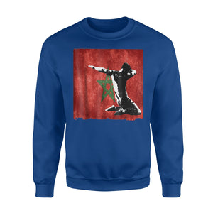 Dabbing Soccer Boy Morocco Jersey Moroccan Football Sweatshirt