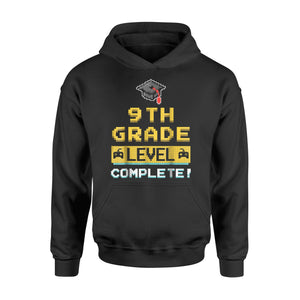 9th Grade Video Gamer Level Complete For Student Kids Hoodie