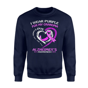 Alzheimers Awareness - I Wear Purple For My Grandma Sweatshirt