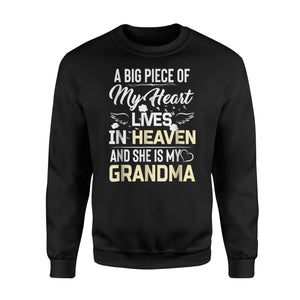 Big Piece Of My Heart Lives In Heaven She's My Grandma Sweatshirt