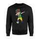 Dabbing Soccer Boy Brazil Jersey  - Brazilian Football Sweatshirt