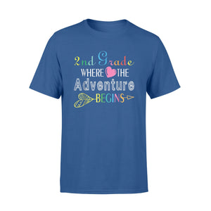 Colorful Heart Arrow 2nd Grade Where Adventure Begins T-Shirt