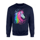 Colorful Rainbow Cute Beautiful Horse Head Sweatshirt