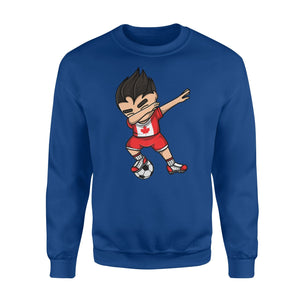 Dabbing Soccer Boy Canada Jersey  - Canadian Football Sweatshirt
