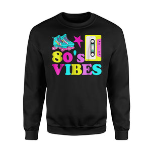 80s Vibes Roller Skate Party Cassette Tape Vintage Sweatshirt
