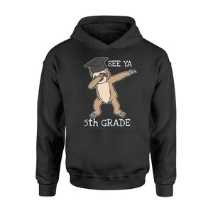 Dabbing Sloth Graduation 5th Grade Senior Hoodie