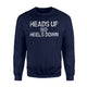 Funny Horse Heads Up Heels Down Saddle Ride Wind Fun Sweatshirt
