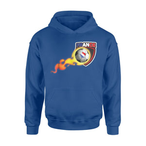 France Flaming Soccer Ball Football Hoodie
