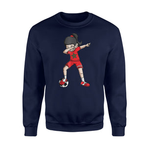 Dabbing Soccer For Girls Morocco Football Sweatshirt