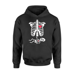 Halloween Baby Skeleton Hearth Hoodie