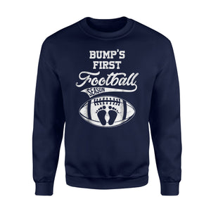 Bump's First Football Rugby Season Pregnant Gift Sweatshirt