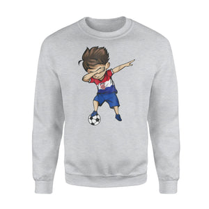 Dabbing Soccer Boy Croatia Jersey  - Croatian Football Sweatshirt