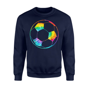 Girl Soccer Ball - Rainbow Trippy Hippie Tie Dye Sweatshirt