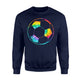Girl Soccer Ball - Rainbow Trippy Hippie Tie Dye Sweatshirt