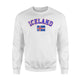 Iceland Flag Grunge Soccer  Fleece Sweatshirt