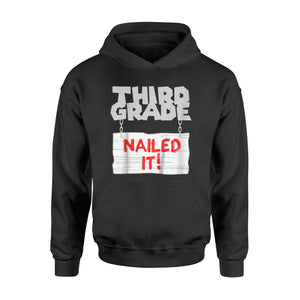 Kids 3rd Grade Nailed It Graduate Graduation Boys Girls  Hoodie