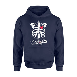 Halloween Baby Skeleton Hearth Hoodie