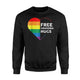Free Grandma Hugs Rainbow Heart Sweatshirt
