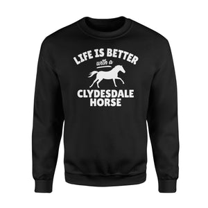 Clydesdale Horse Rider Equestrian Horse Riding Gift Sweatshirt