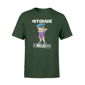 Cute Girls Dabbing 1st Grade Nailed It Graduate Funny  T-Shirt