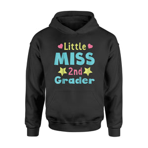 Kids 2nd Grade   For Girls First Day Little Miss 2nd Grader  Hoodie