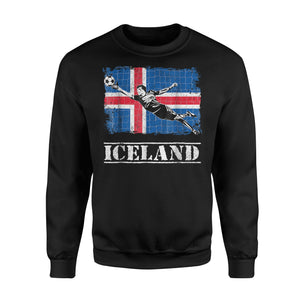 Iceland Soccer Goalie Goal Keeper  Fleece Sweatshirt