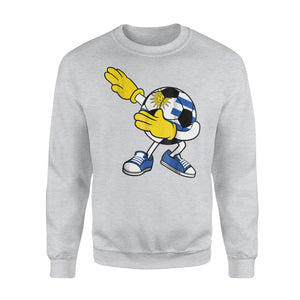 Dabbing Soccer Ball Uruguay Jersey  Uruguayan Football Sweatshirt