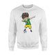 Dabbing Soccer Boy Brazil Jersey  - Brazilian Football Sweatshirt