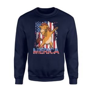 Dabbing Horse American USA Flag 4th Of July Gift Sweatshirt