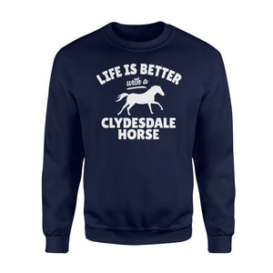 Clydesdale Horse Rider Equestrian Horse Riding Gift Sweatshirt