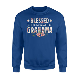 Blessed To Be Called Grandma Flower Style For Womens Sweatshirt