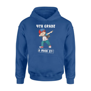 Boy Dabbing Happy First Day Of 4th Grade And Rock It! Hoodie