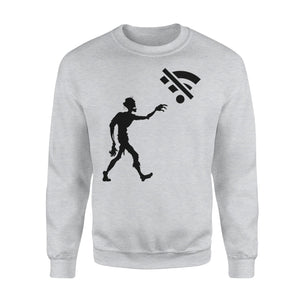 Zombie Wifi Funny Halloween Mom Halloween Dad Halloween Teacher Halloween Sweatshirt
