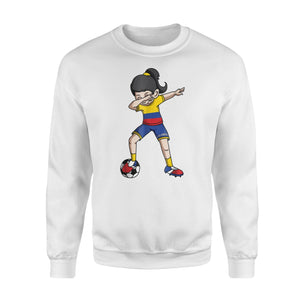 Dabbing Soccer Girl Fan Colombia Football Sweatshirt