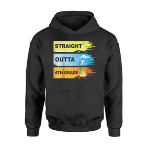Kids Straight Outta 4th Grade   Funny 4th Grade Grad Gift Hoodie