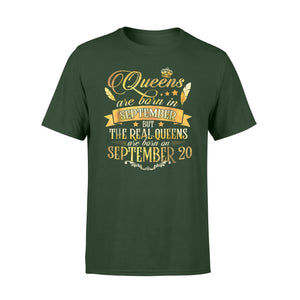 Gold Real Queen Are Born On September T-Shirt